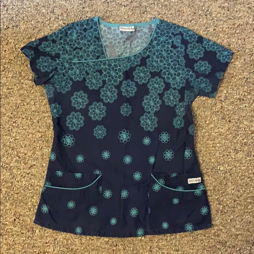 Patterned Scrub Top by UA scrubs